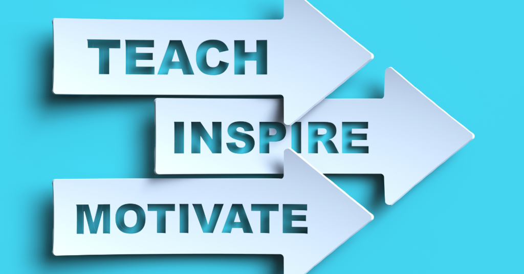 teach, motivate, inspire graphic